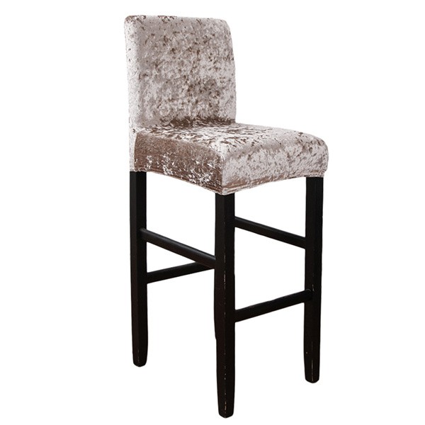 Exclusive Crushed Velvet Bar Stool Seat Covers Slipcovers for Bar