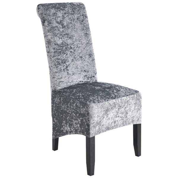 XL Size Crushed Velvet High Back Chair Covers Customizable for Dining