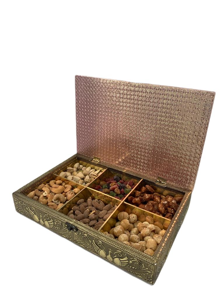 Oxidised Embossed Dry Fruit Box with Palanquin Design Festival
