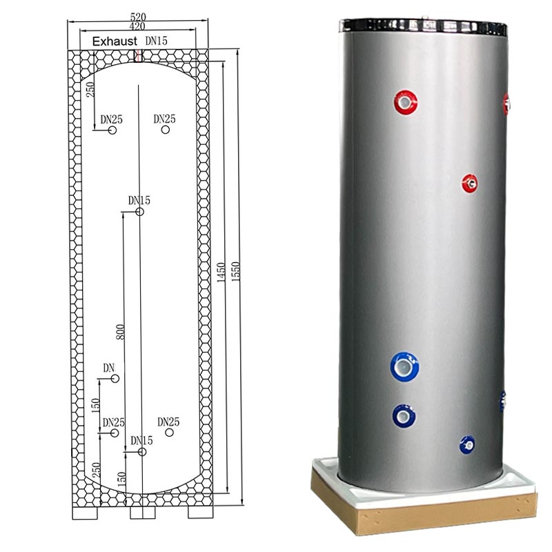 400 Litre Pressure Buffer Hot Water Storage Tank high speed boiler