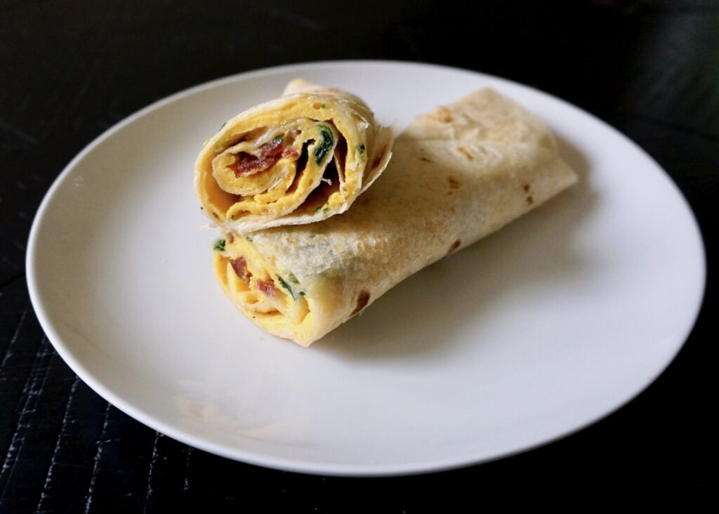 Omelet Tortilla Wrap A Hint of Honey