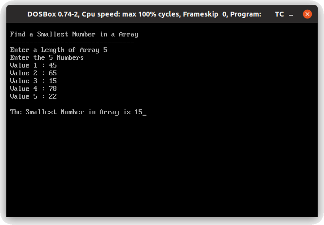 Find a Smallest Number in a Array AHIRLABS