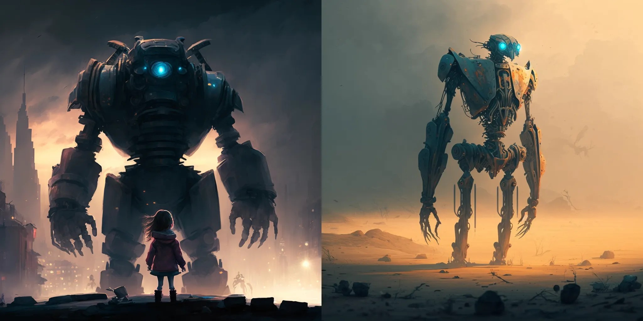 Giant Robots with Midjourney AI Demos