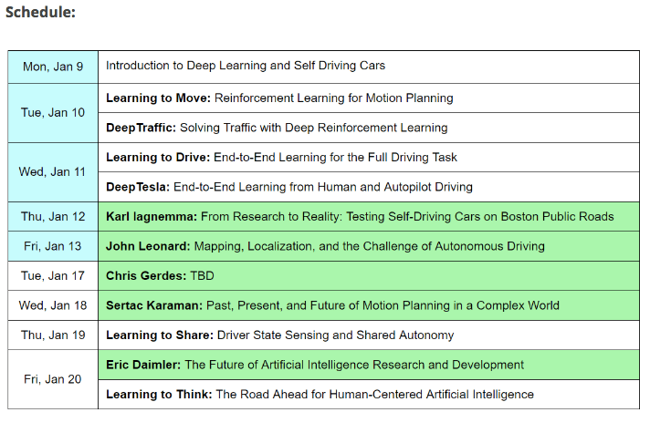 mit deep learning for self driving cars