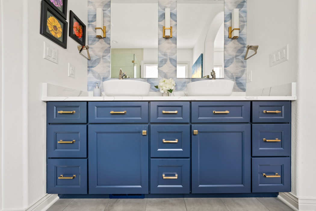 Modern Glam Bathroom Remodel in West Des Moines AIM Kitchen & Bath