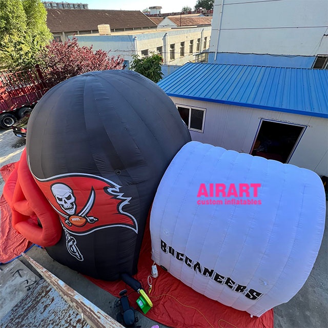 15FT giant inflatable sports helmet inflatable football tunnel Aiyate