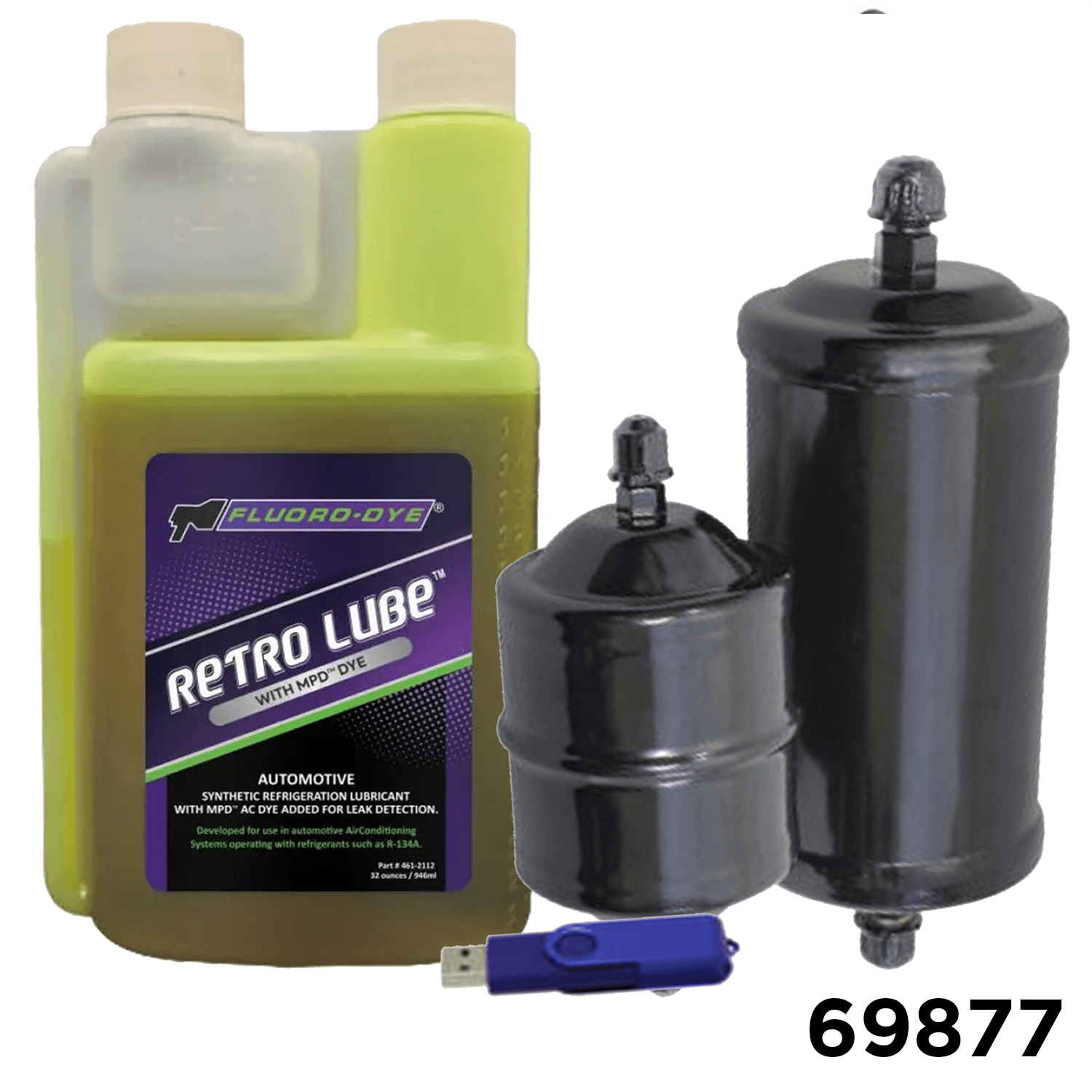 Mastercool Commander 1000 2000 & 3000 69877 Recovery/Recycling Filter With FluoroDye Retro Lube