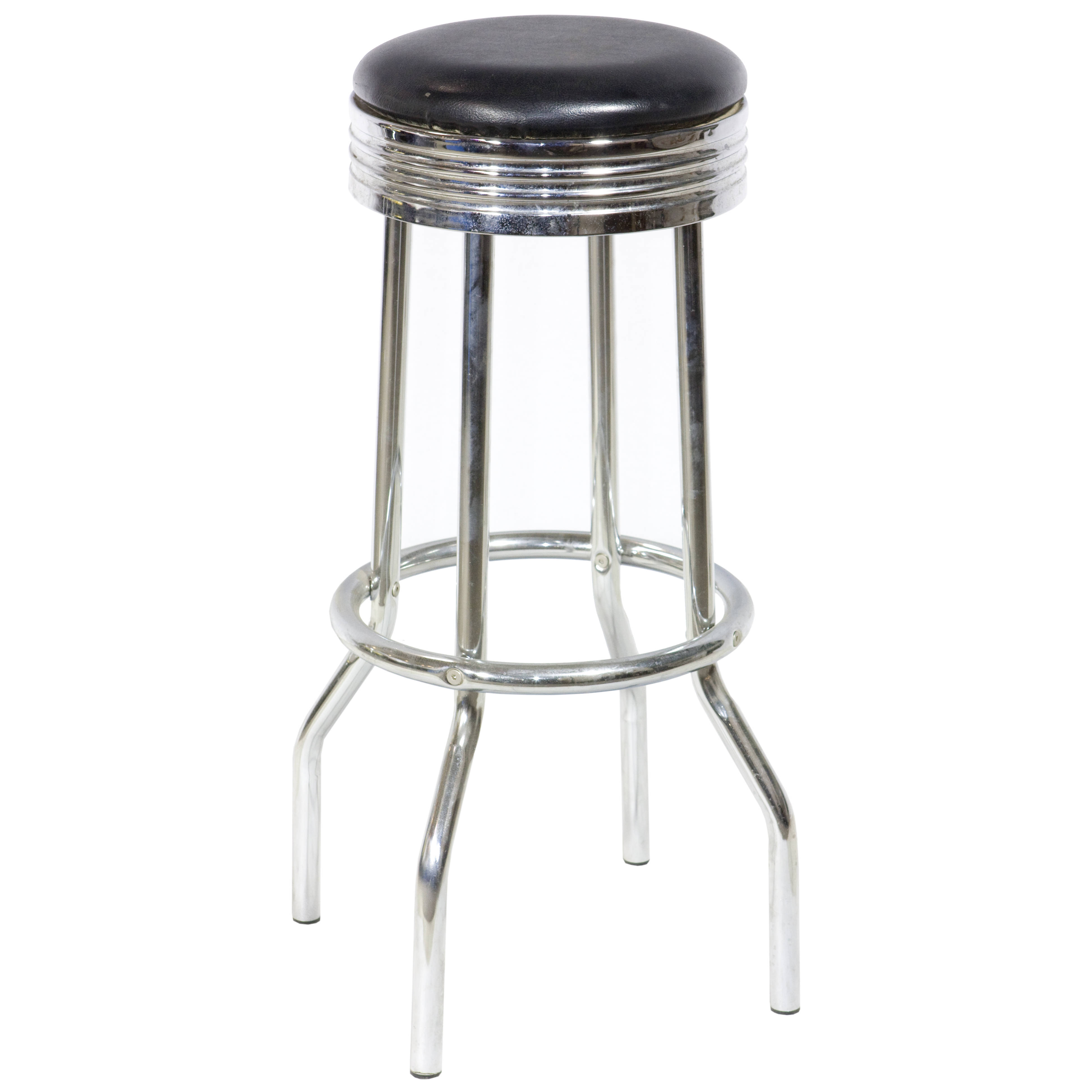 STOOL / ROUND TOP / CHROME & BLACK Air Designs