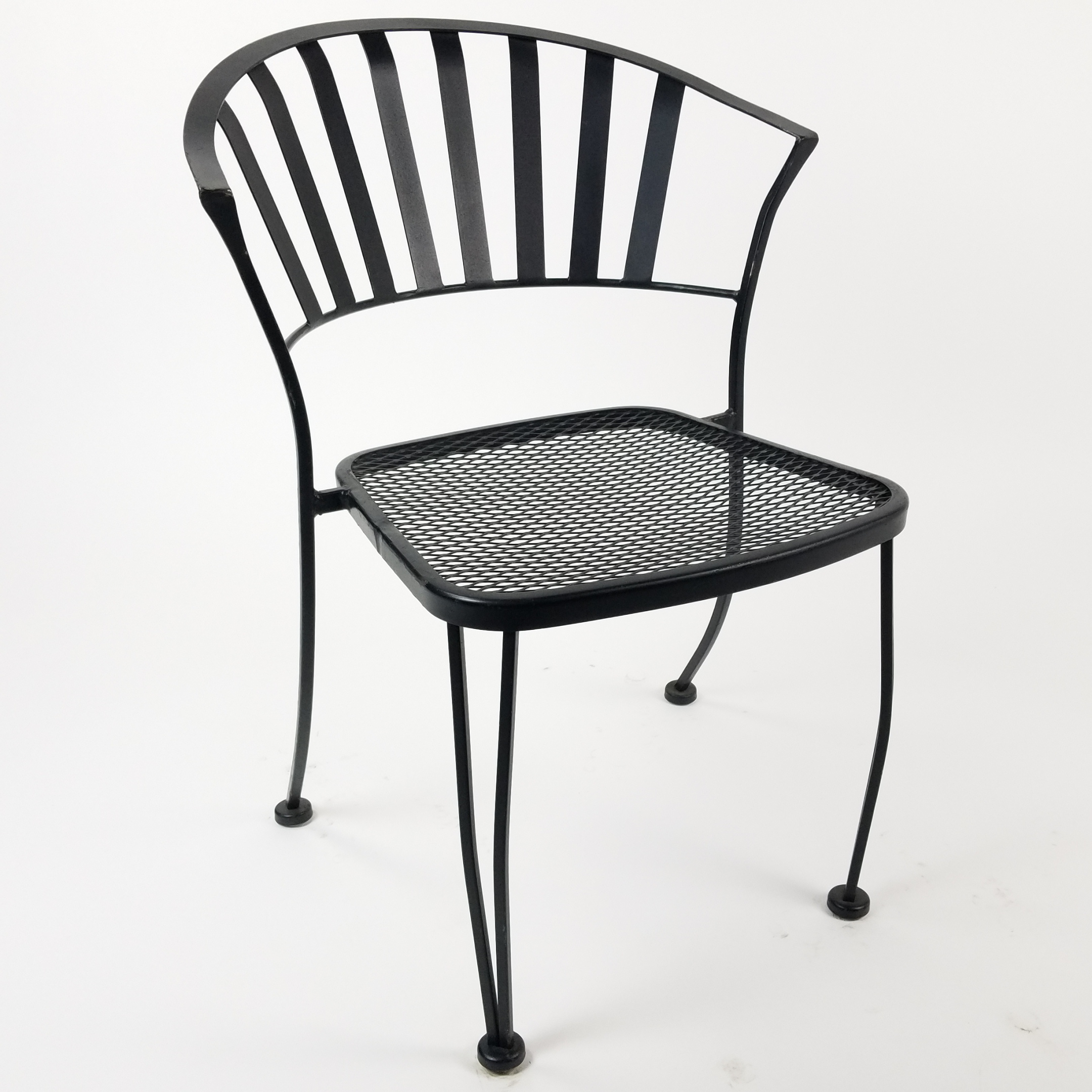 CHAIR / CAFE / EXPANDED MESH / CURVED SLAT BACK / BLACK Air Designs