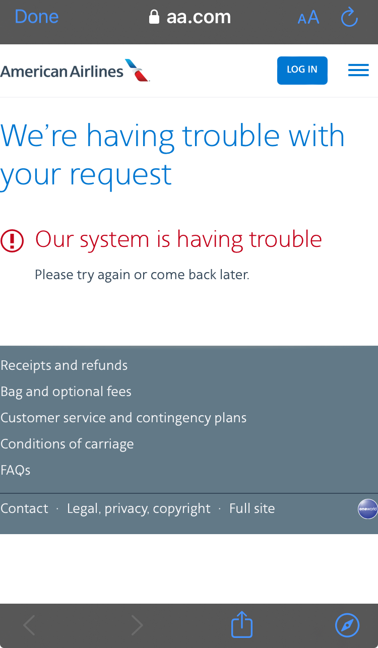 American Airlines Customer Reviews SKYTRAX