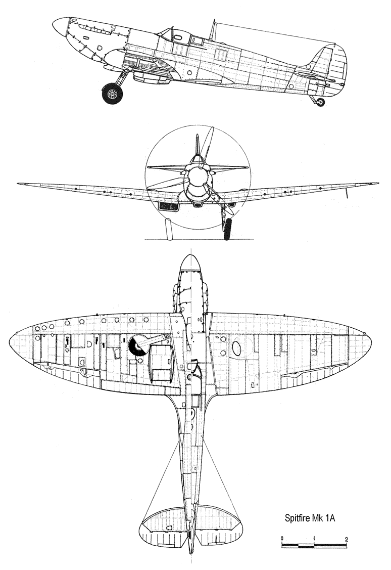 Drawing Spitfire Mk 1A