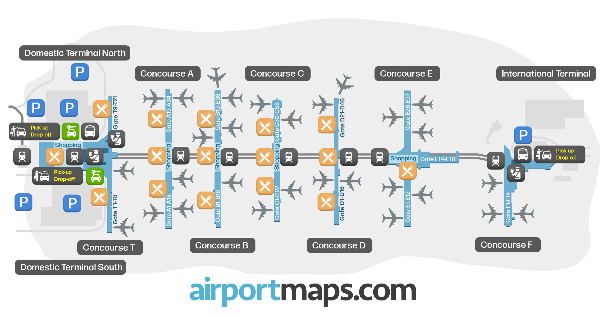 Hartsfield–Jackson Atlanta International Airport (ATL) – map