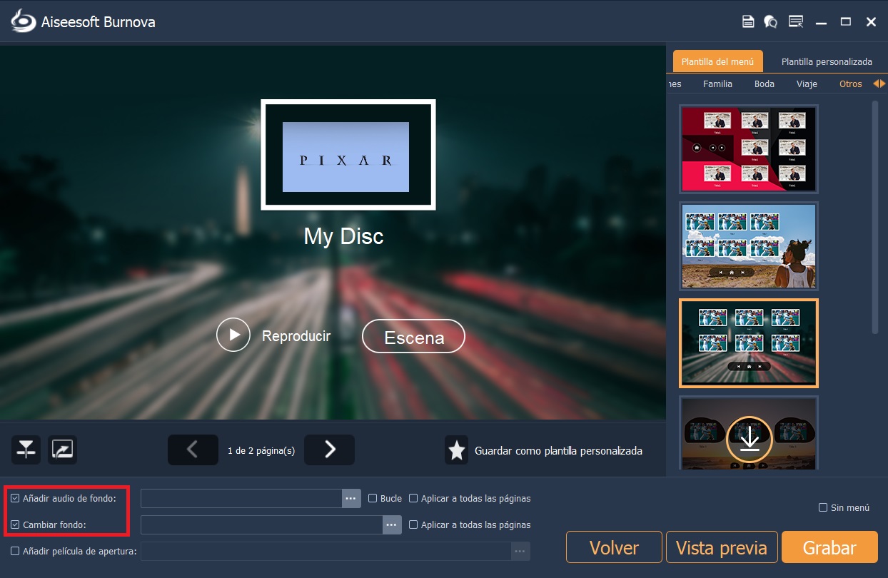 Crear menú para DVD