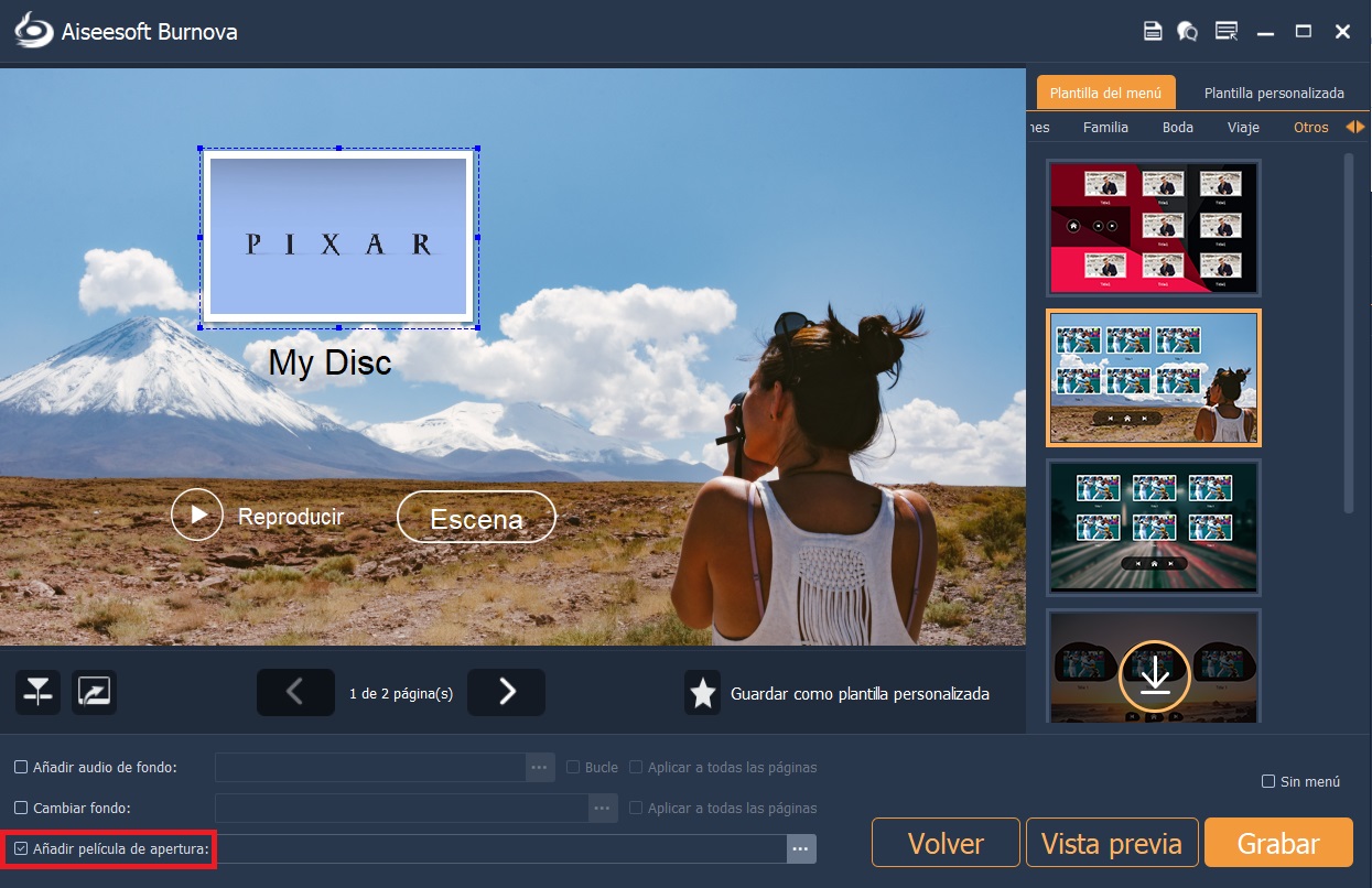 Crear menú para DVD