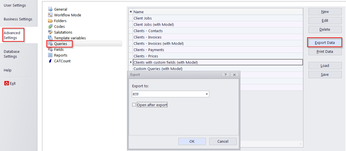 How to create a list of client details (for example, for sending some