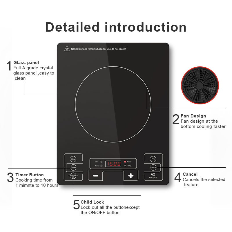 IHF1800D,1800W/120V touch control portable induction cooktop