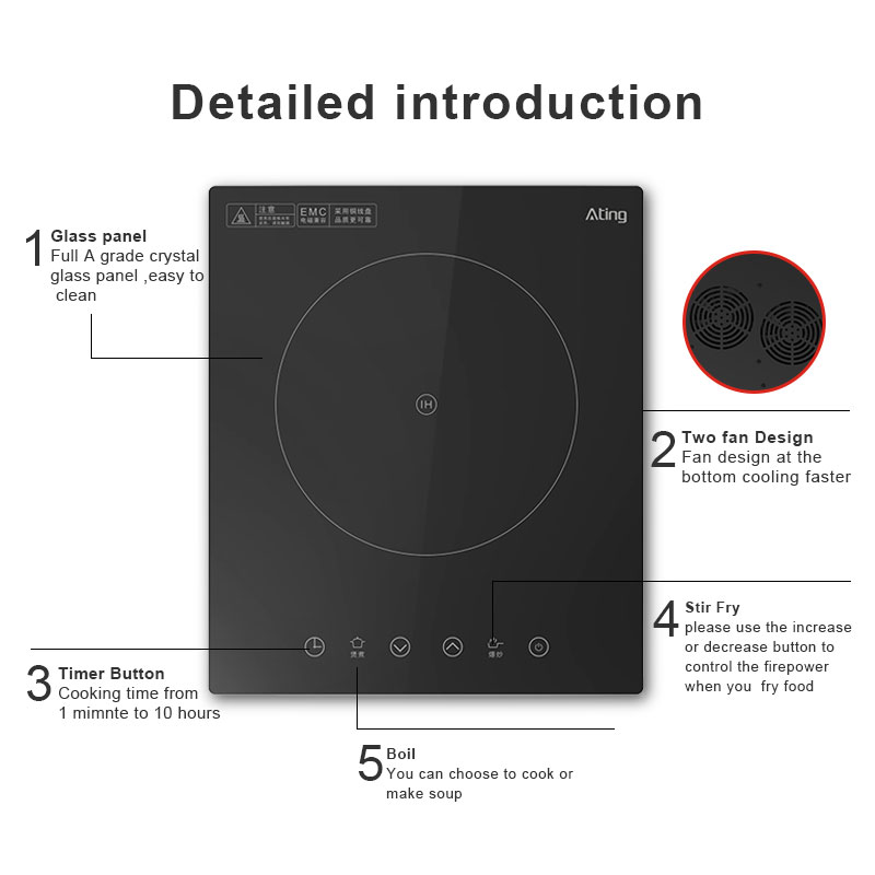 AT35P, 3500W big power commercial induction cooker/induction hob