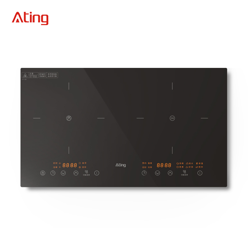 AT35F, 3500W builtin double burner induction hob