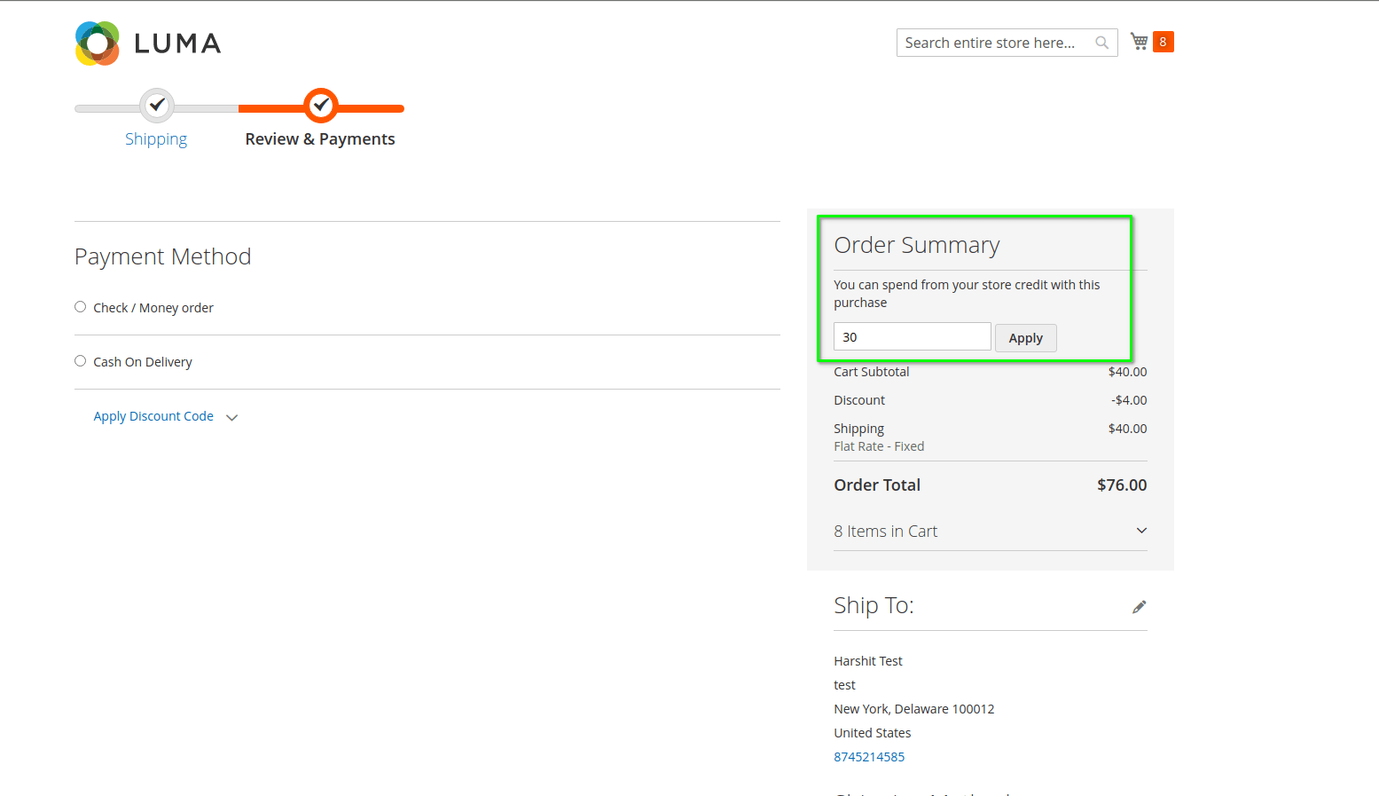 Store Credit Aitoc Documentation