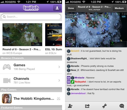 Twitch takes game broadcasting mobile