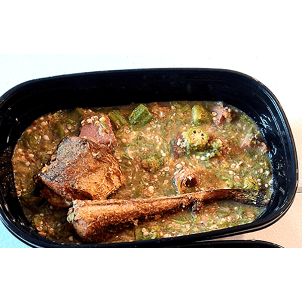 Okra soup with fried fish For 6 Meal Ajebutter Kitchen