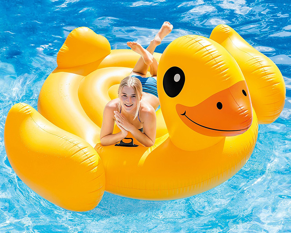 INTEX Mega Schwimmtier Ente Duck XXL Schwimmliege Badeinsel Pool Wasserliege eBay