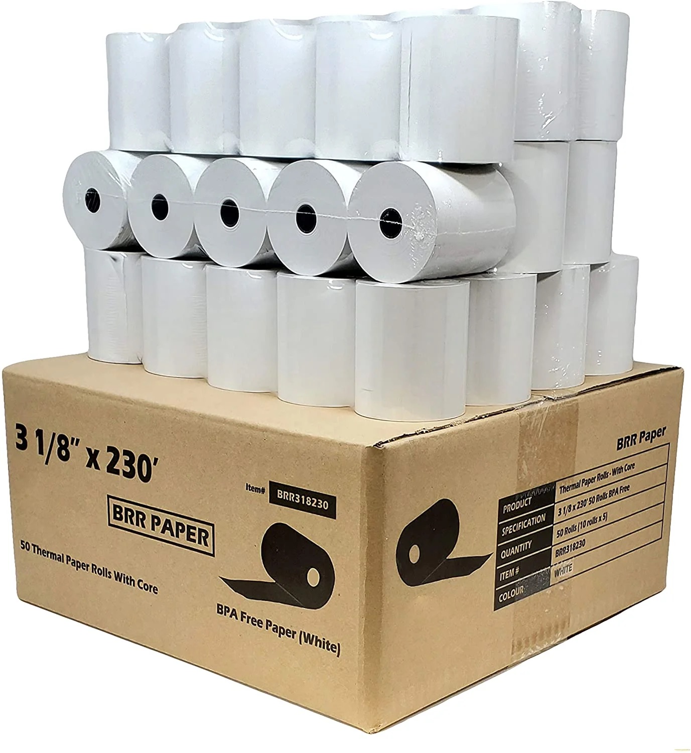 THERMAL PAPER ROLL REGIS 3 1/8 X 230 50/ROLLS AK USA Wholesaler
