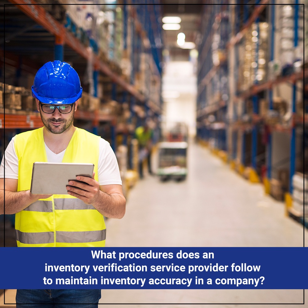 What procedures does an inventory verification service provider follow