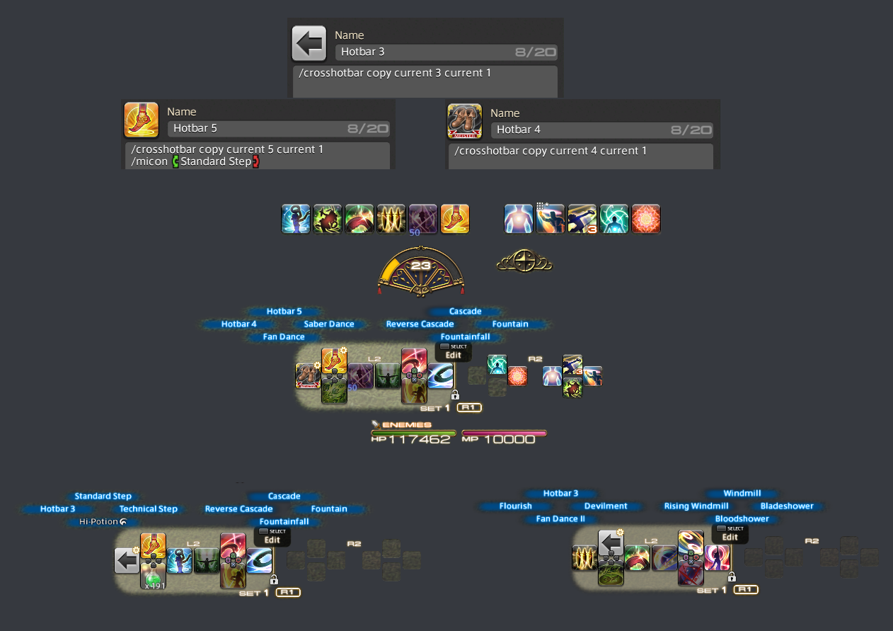 The Cross hotbar FFXIV 6.11 AkhMorning