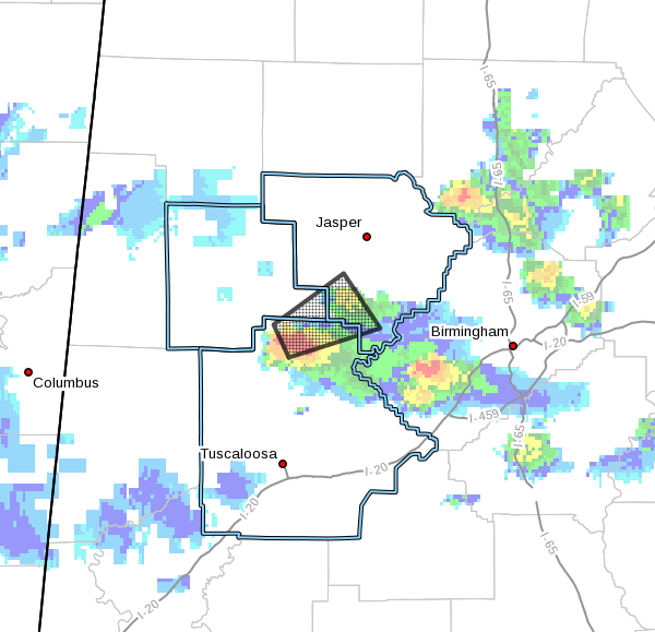 Strong Storm Affecting Portions Of Fayette, Tuscaloosa, & Walker