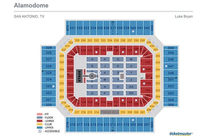 Seating Charts Alamodome