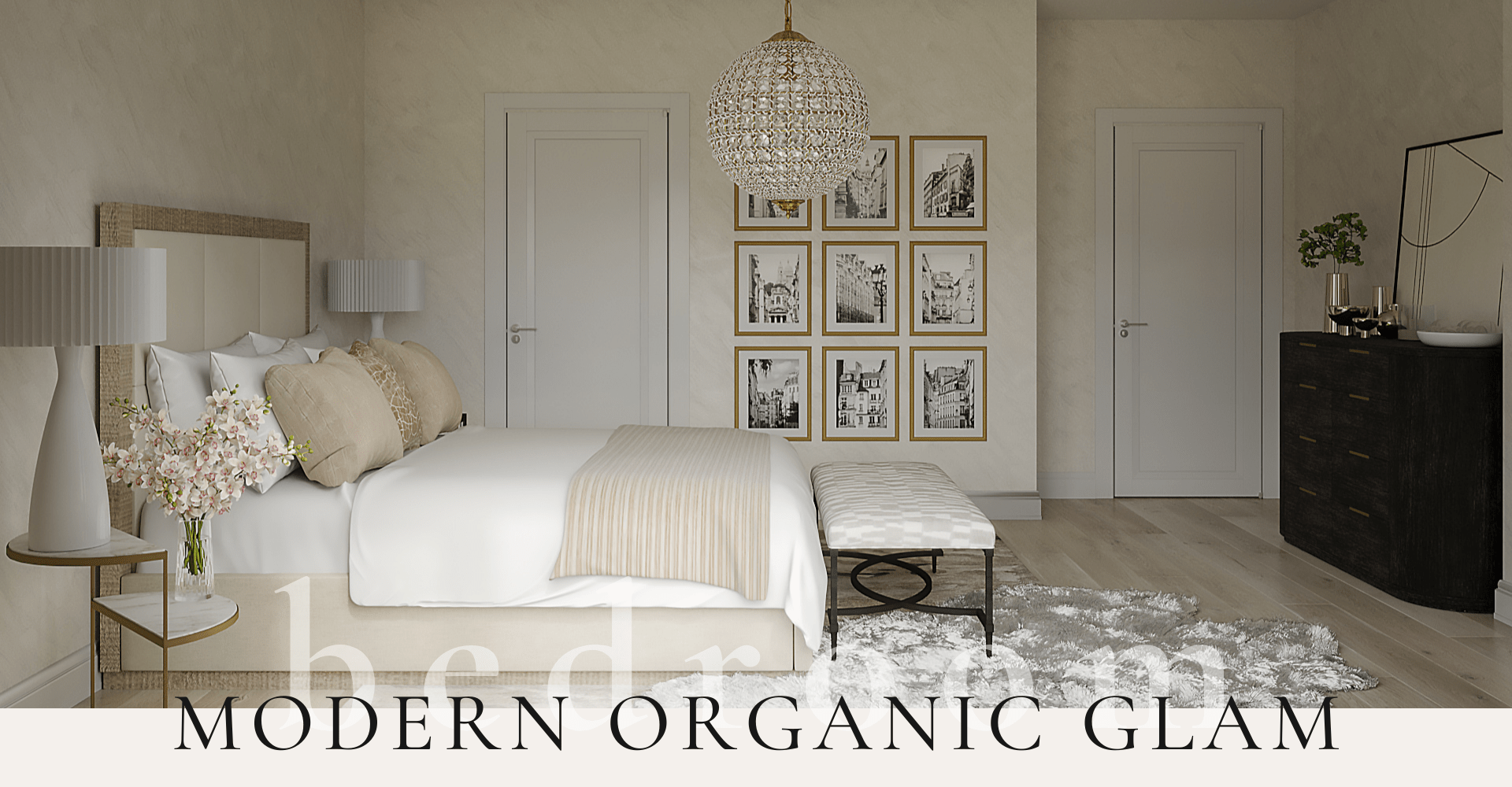 Modern Organic Glam Bedroom Alana Frailey Interior Design