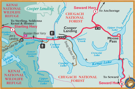 Russian River Alaska Map Travel To Cooper Landing, Alaska With Bearfoot Guides - Explore Salmon Fishing On The Kenai River And Russian River. The Best Salmon Fishing In The World.