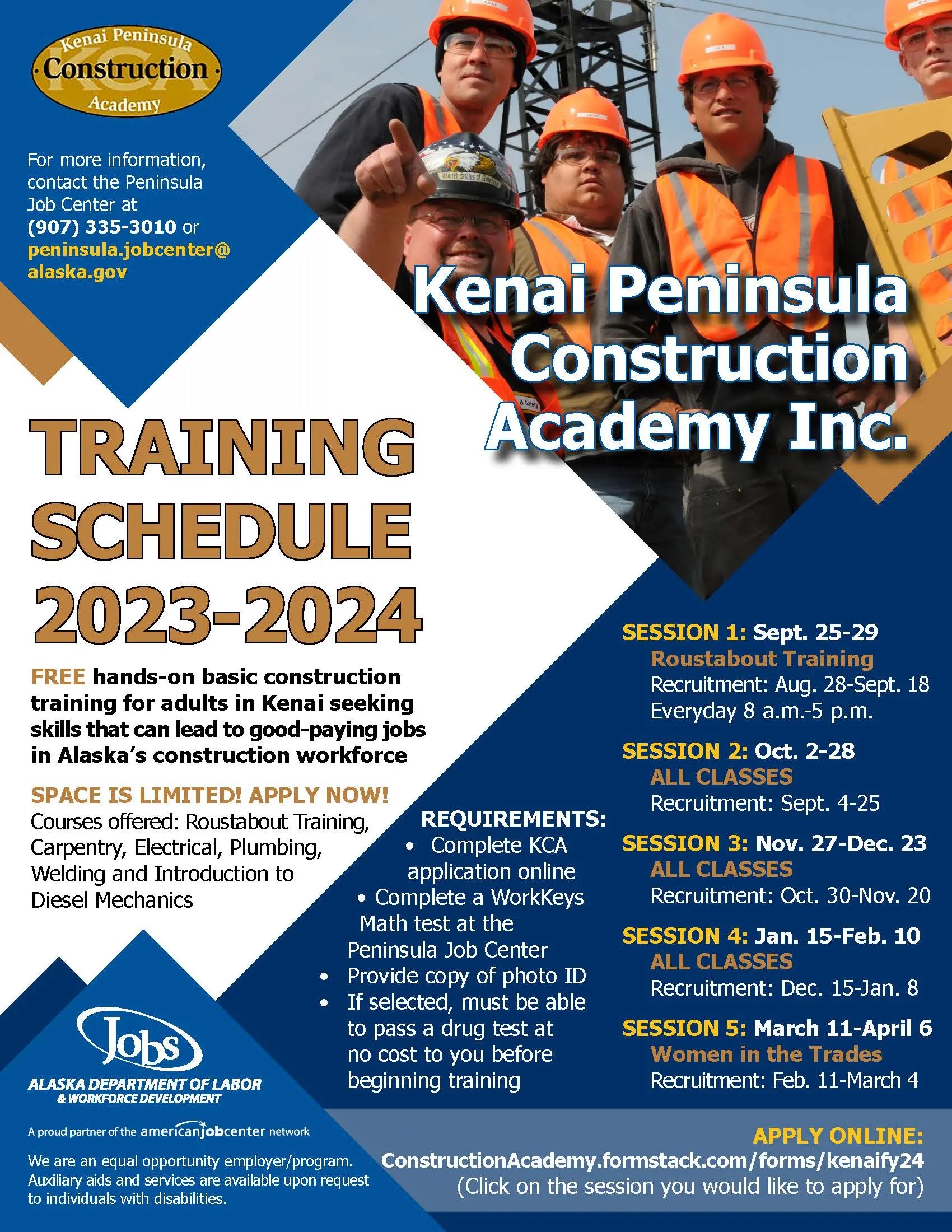 Kenai Training Schedules at Alaska Works Partnership