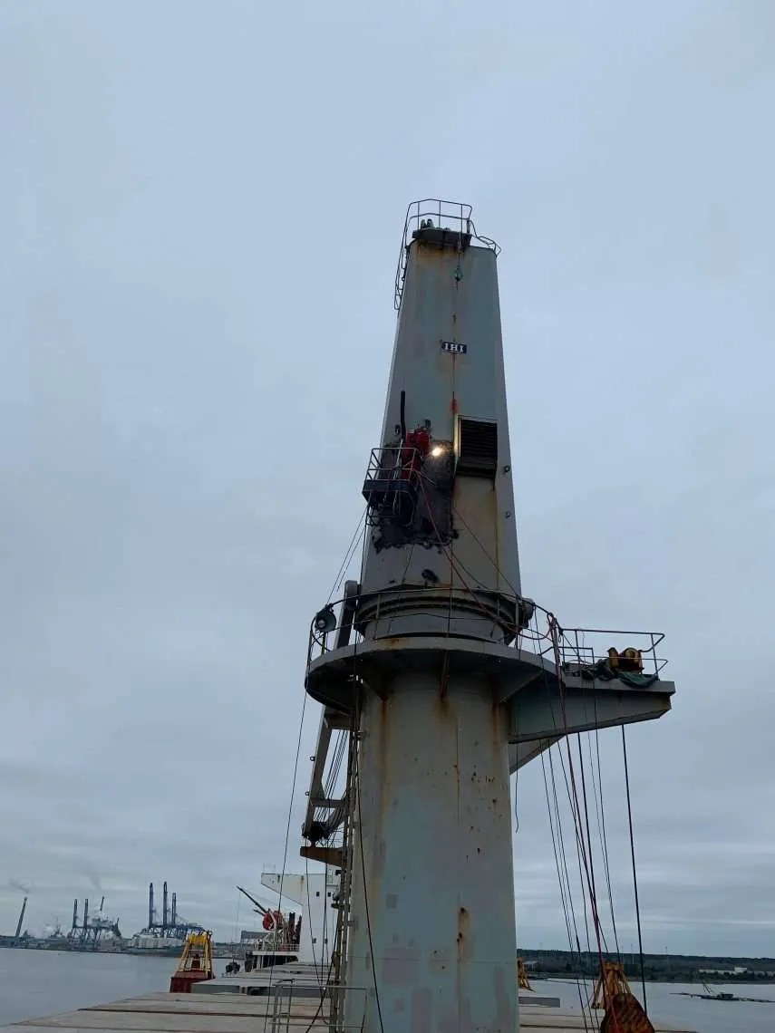 Jib and Tower Repairs for IHI Deck Crane in South Carolina Alatas