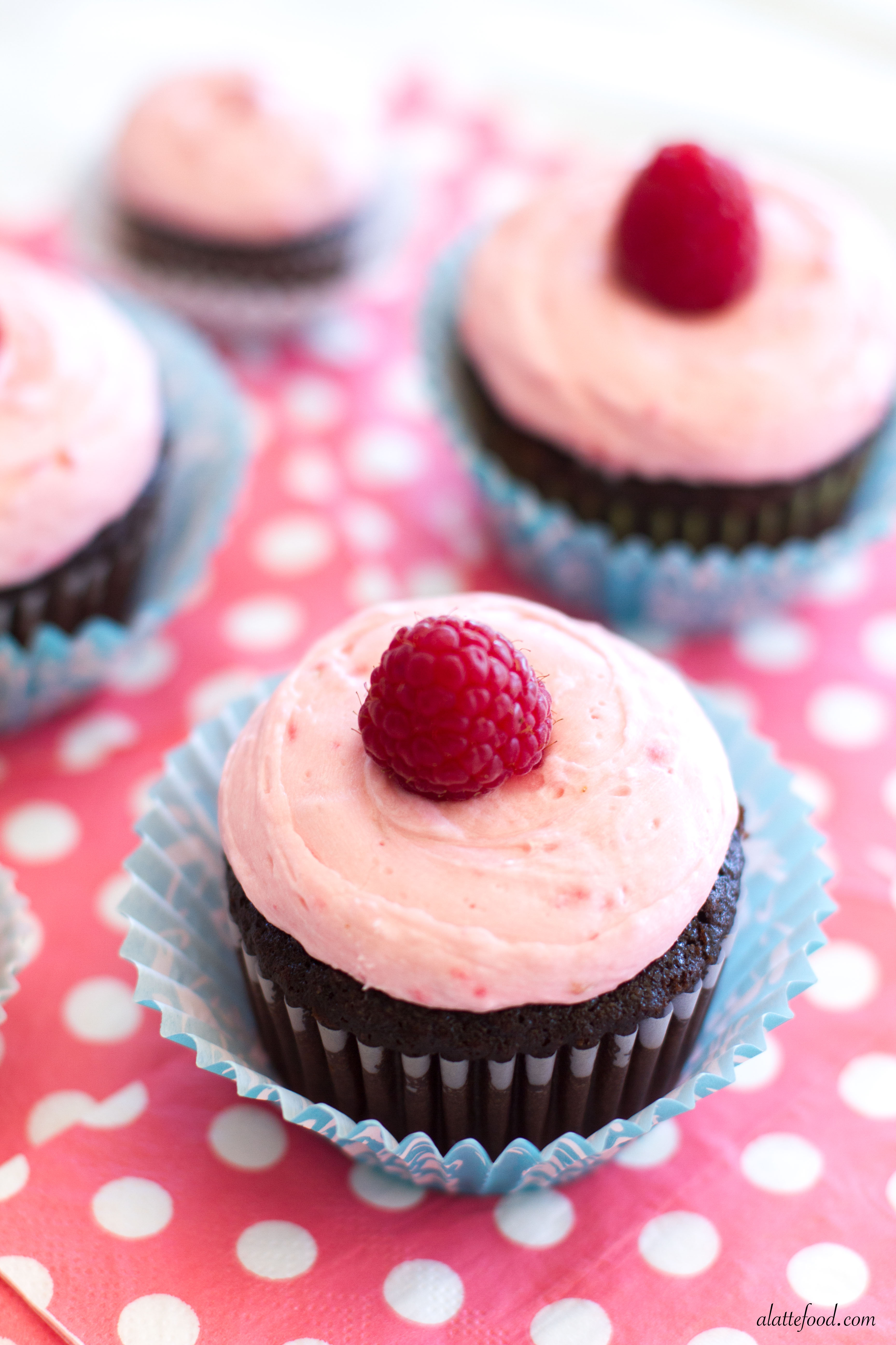 Chocolate Raspberry Cupcakes - A Latte Food