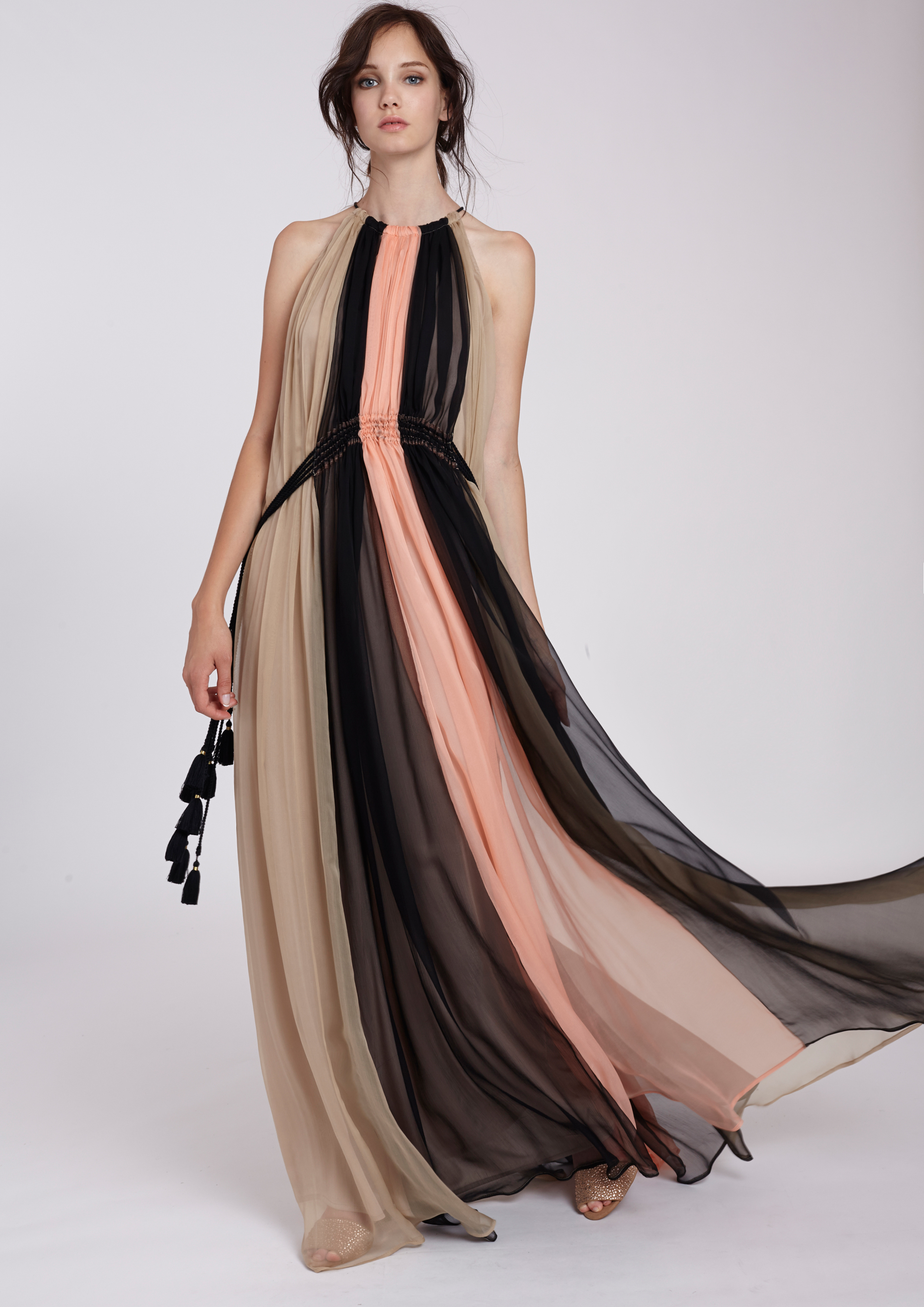 Vestido largo multicolor