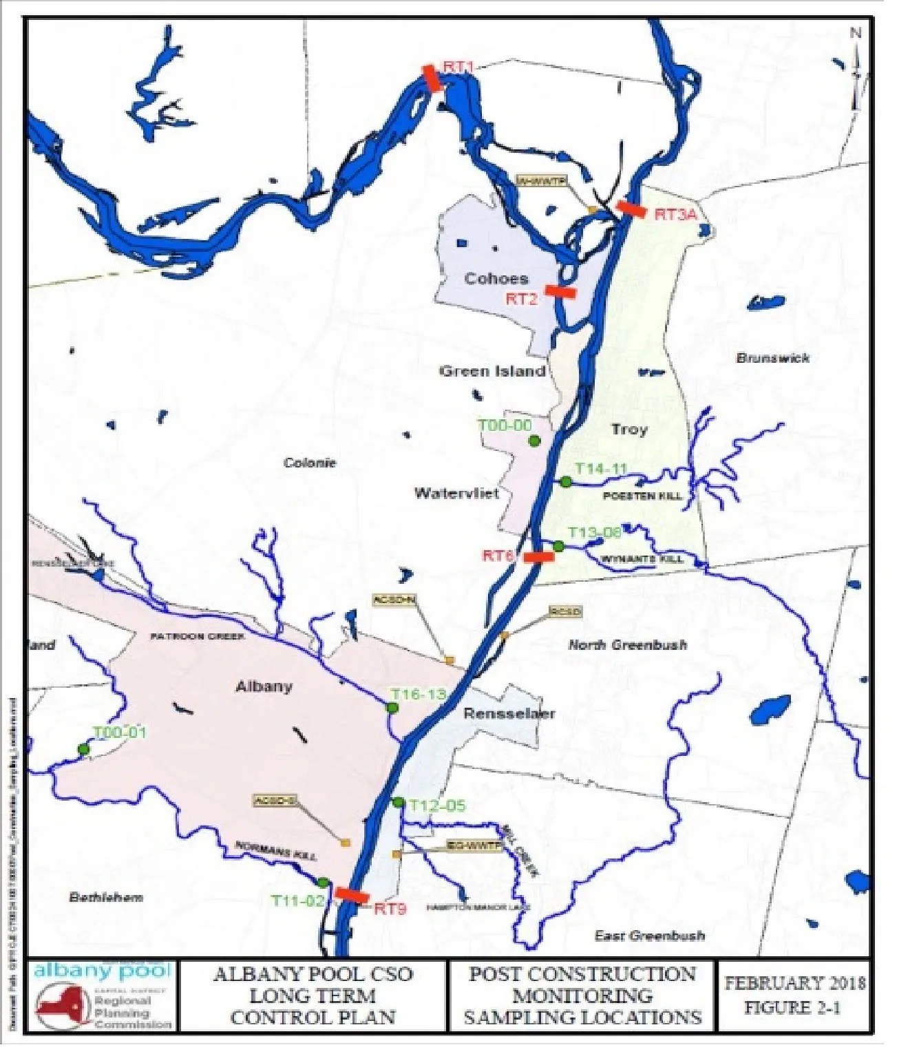 Hudson River Water Quality Sampling Results, Albany NY Capital Region