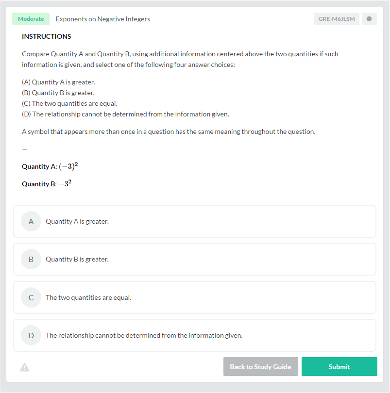 GRE Math Practice Questions Albert.io