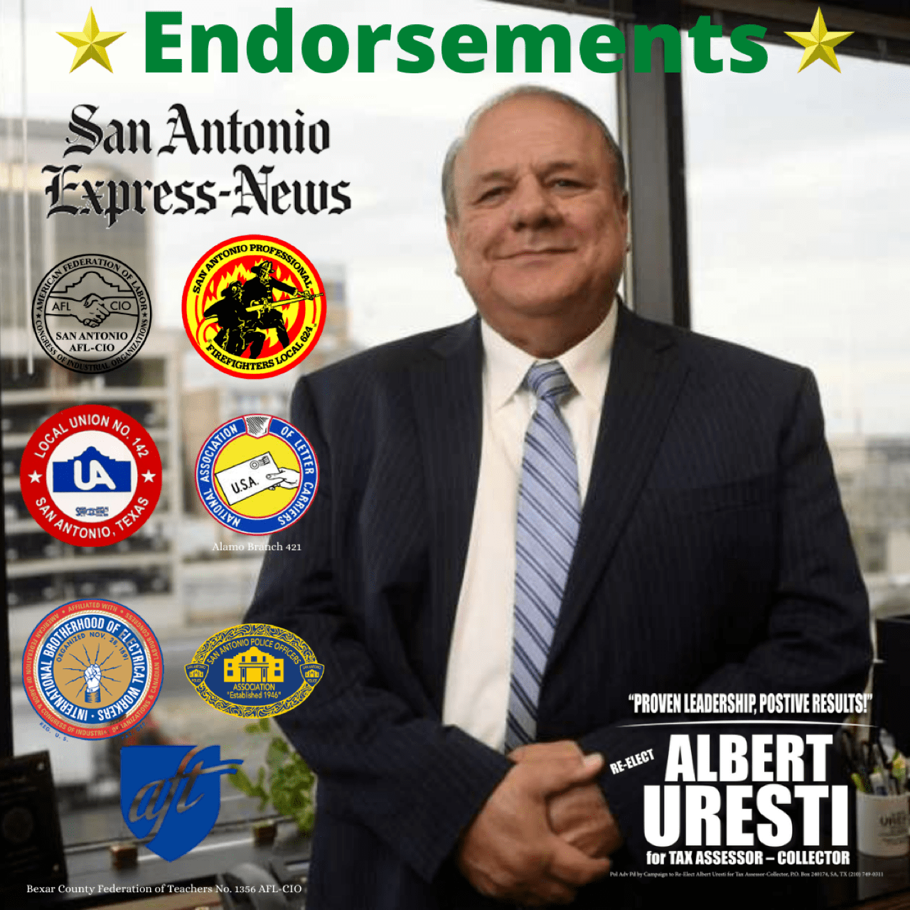 Endorsements ALBERT URESTI