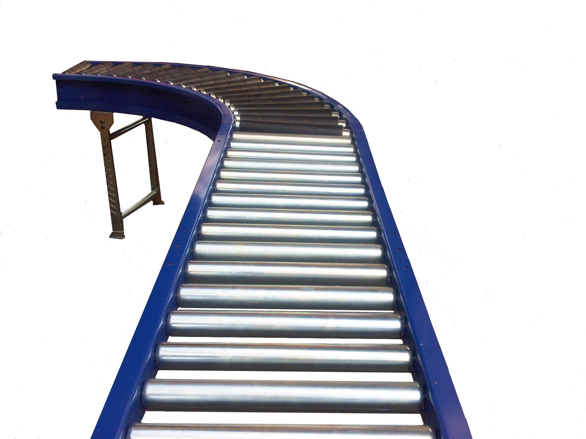 Gravity Roller Conveyor Bright zinc plated steel rollers Albion