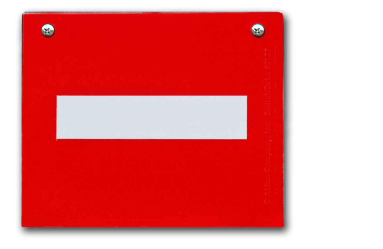 Red STOP, Replacement Switch Cube Plate Aldon®