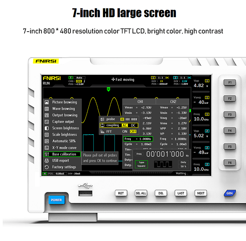 FNIRSI 1014D Digital Dual Channel Oscilloscope & Signal Generator