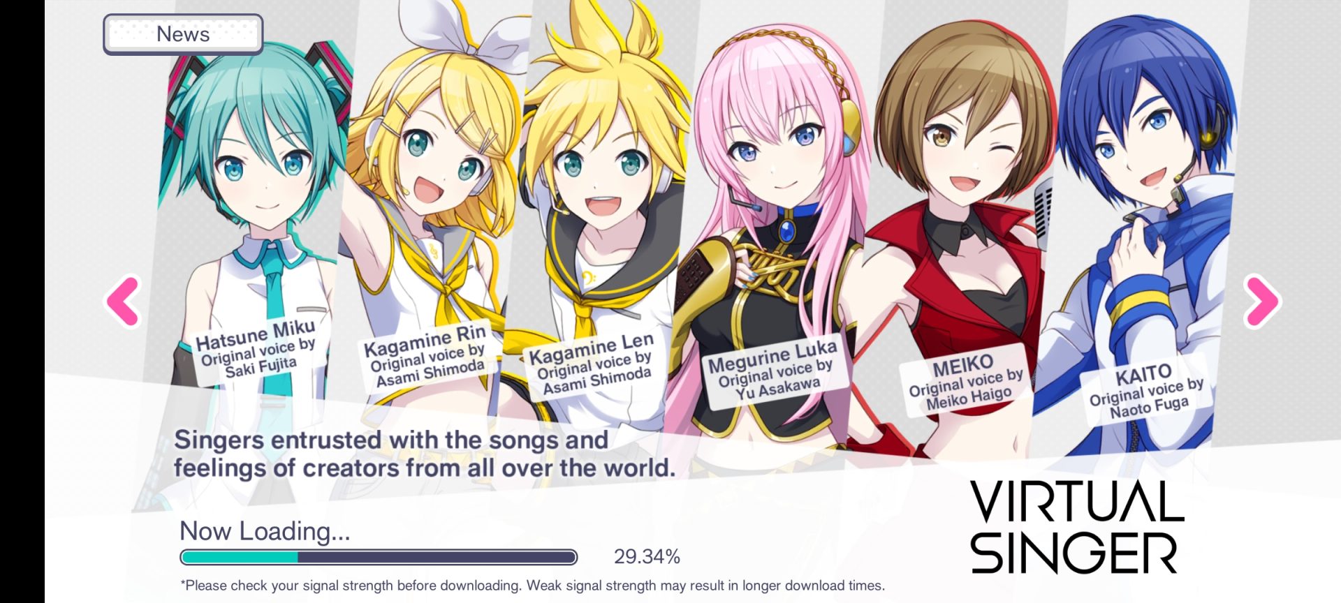 VirtualSinger Alerta Geek