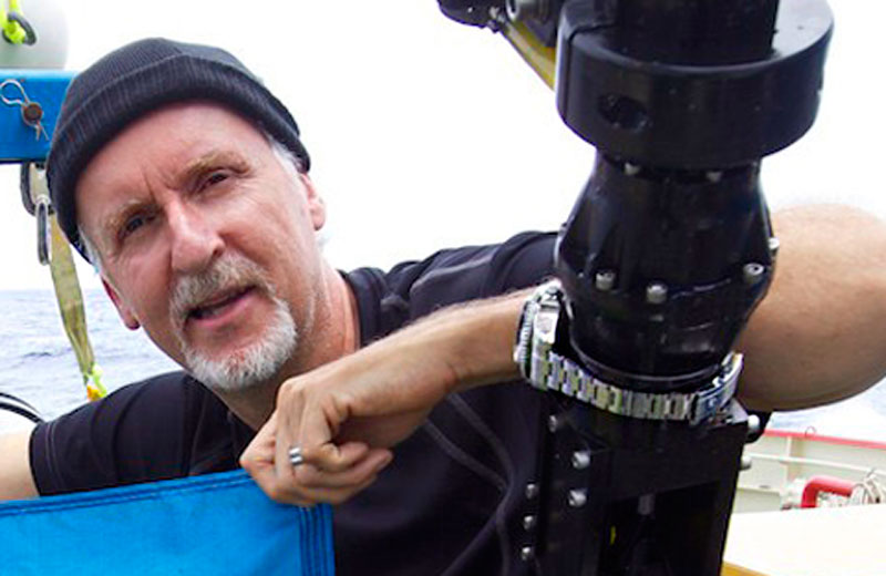 James Cameron Posing With Rolex Deepsea Challenge Alexander