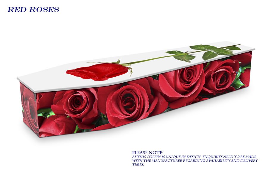 Red Roses Coffin Alex Gow Funerals