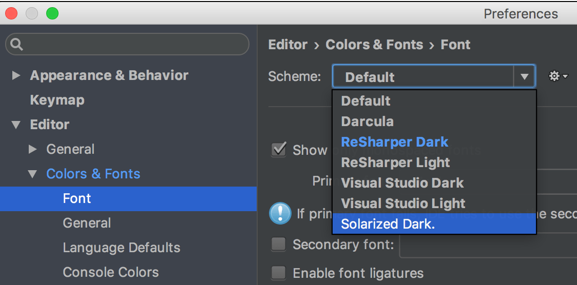 Adding additional colour themes to Jetbrains Rider Alex Brown