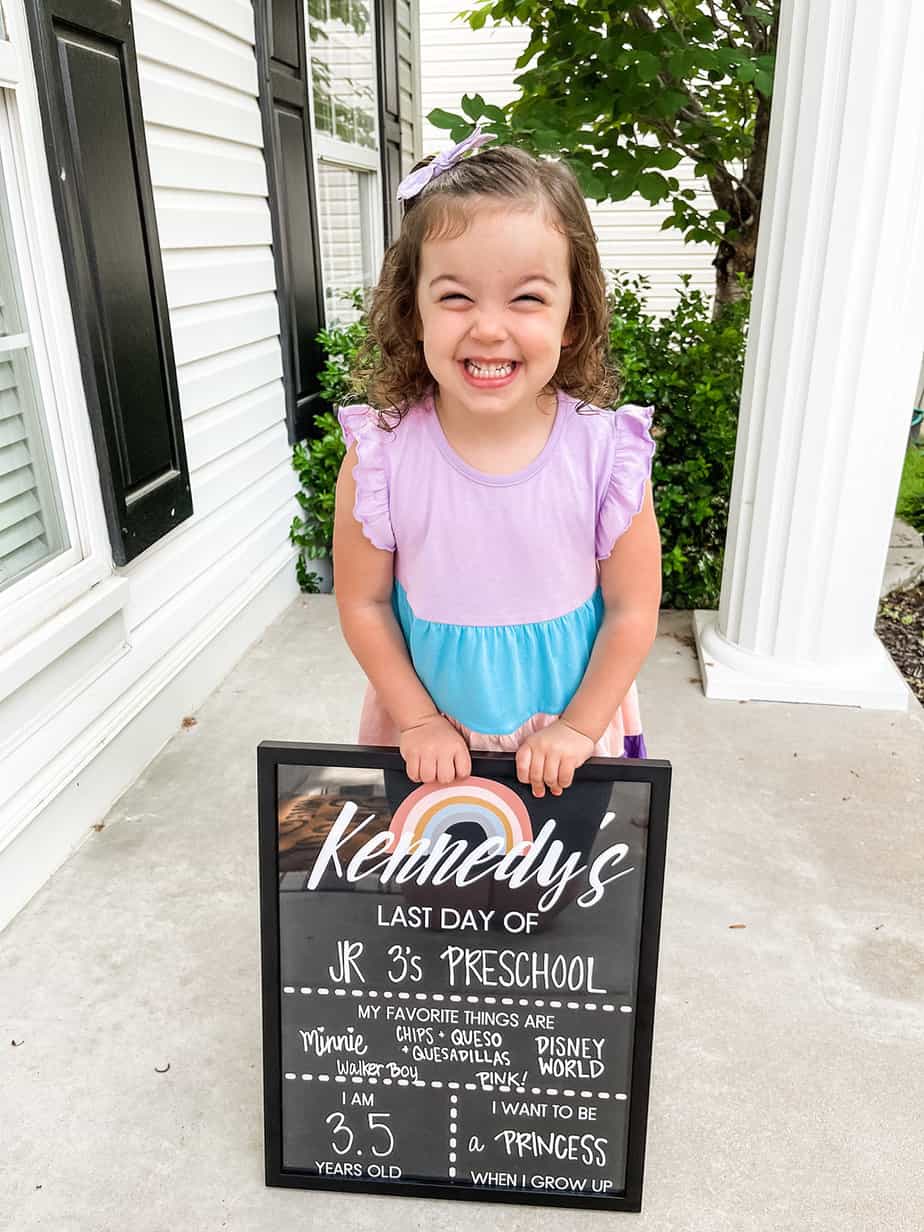 DIY First and Last Day of School Sign Alex Marie Jordan
