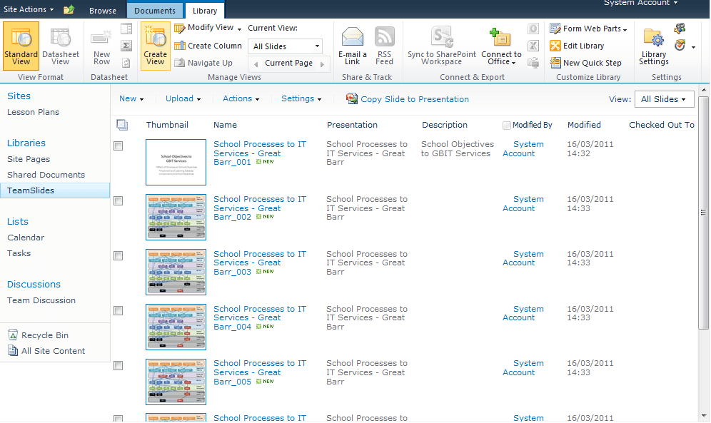 Upload PowerPoint slides into SharePoint 2010 Slide Library Blog