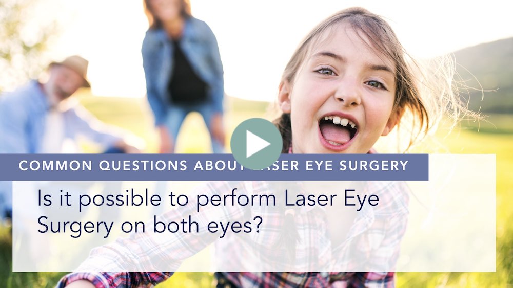Is it possible to perform laser eye surgery on both eyes